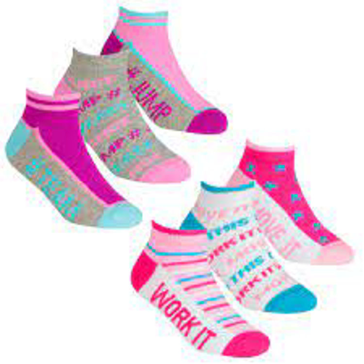 Picture of 43b690-WORK IT / TEAM GIRLS ANKLE SOCKS 3 PACK